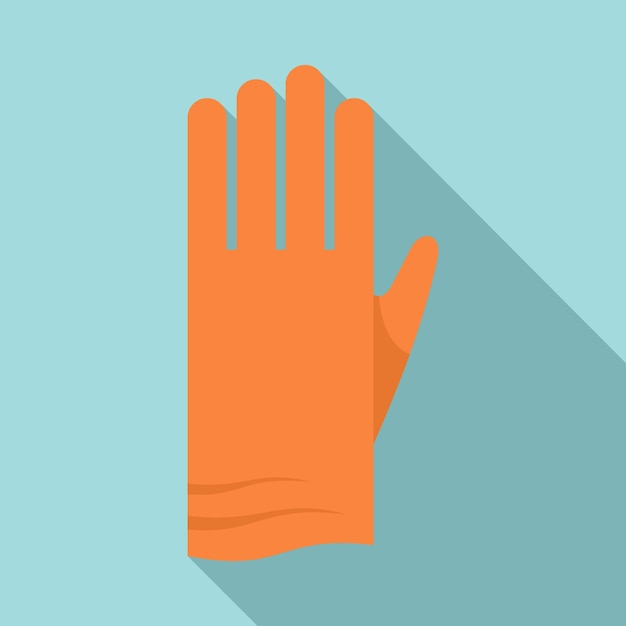 Иконка чистящей перчатки Плоская иллюстрация векторной иконки чистящей перчатки для веб-дизайна