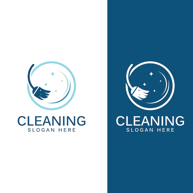 청소 로고 청소 보호 로고 및 집 청소 로고템플릿 일러스트 벡터 디자인 컨셉