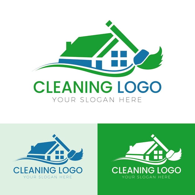 Vector cleaning logo vector, cleaning home logo