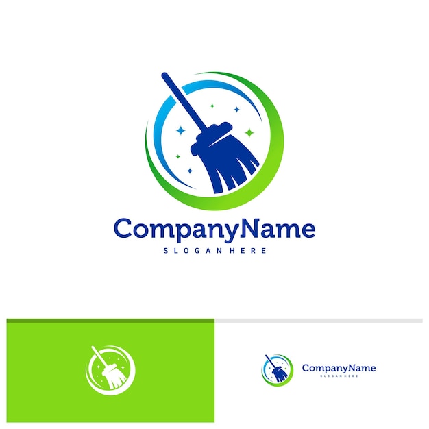 Векторный шаблон логотипа очистки Креативные концепции дизайна логотипа очистки