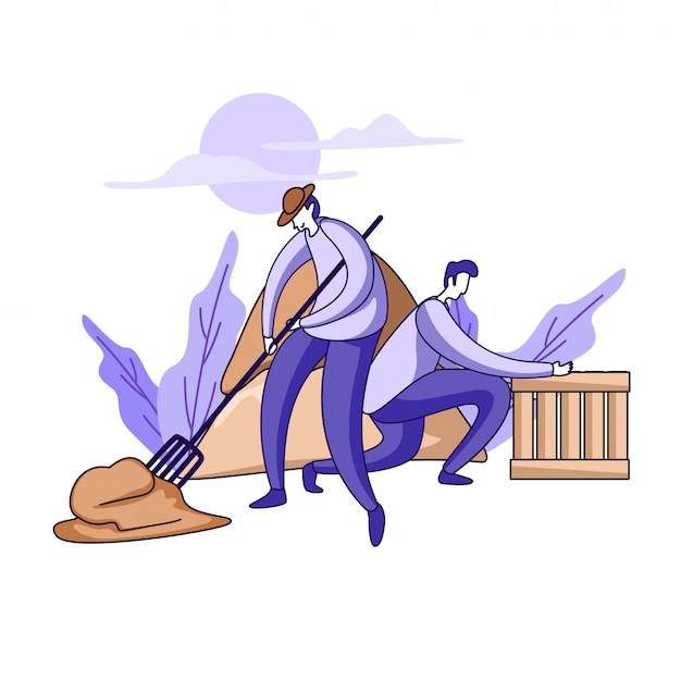 Vector cleaning manure illustration concept