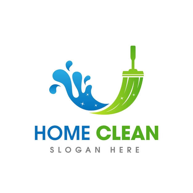 Cleaning service business logo design window squeegee symbol icon with water splash