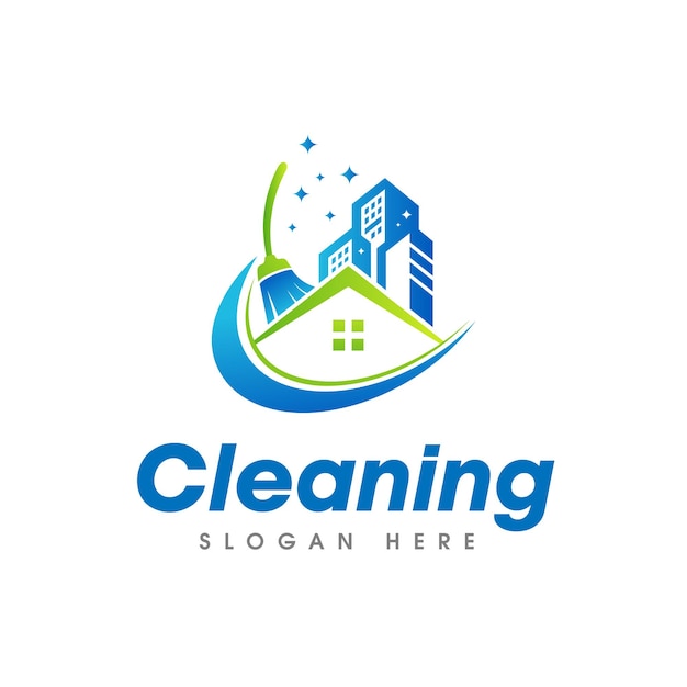 Vector cleaning service business logo symbol icon design template