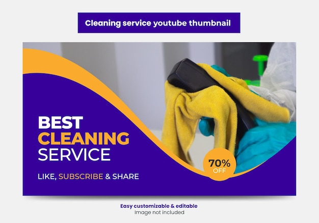 청소 서비스 회사 Youtube 썸네일 디자인 및 웹 배너