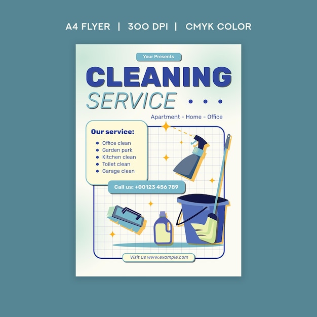 Vector cleaning service flyer