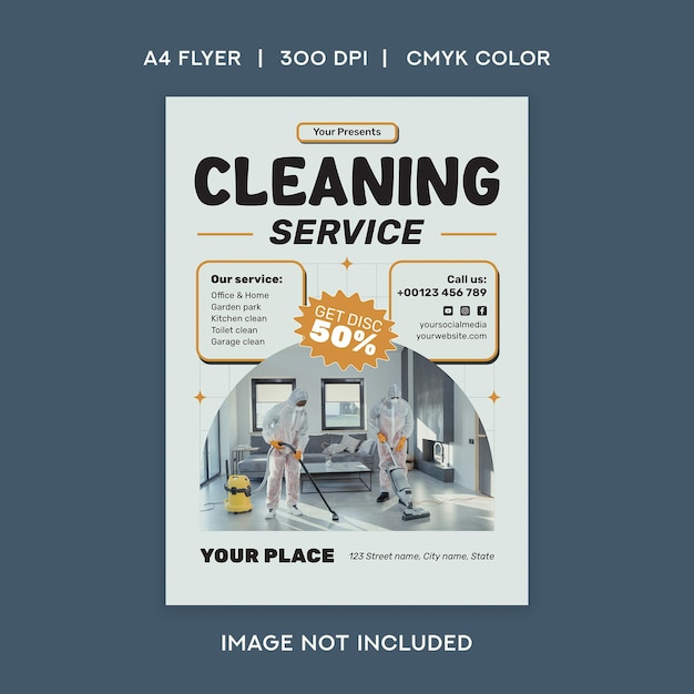 Vector cleaning service flyer