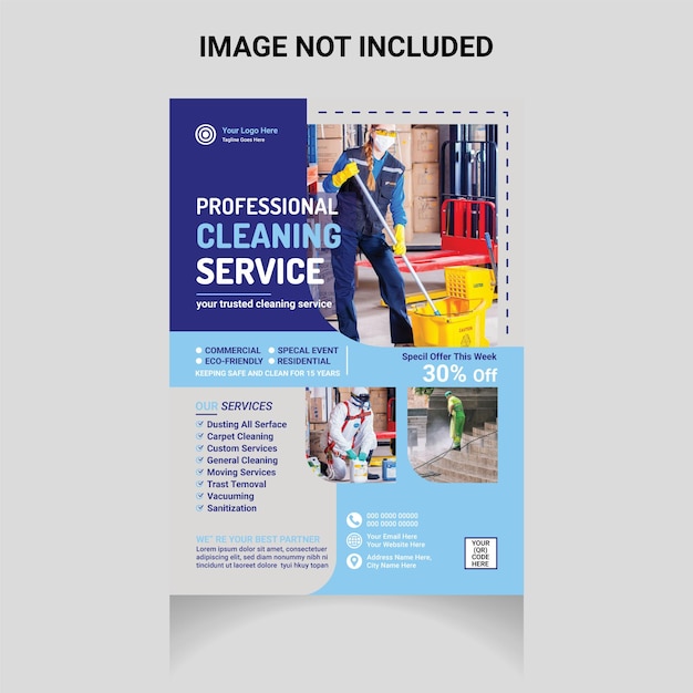 Vector cleaning service flyer