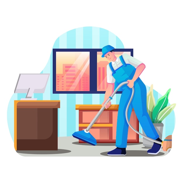 Vector cleaning service illustration