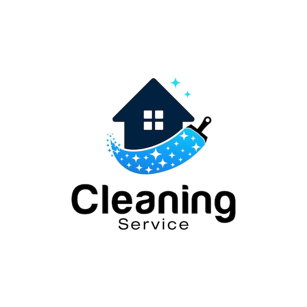 Vector cleaning service logo design template