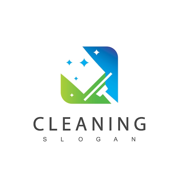 Cleaning service logo design template