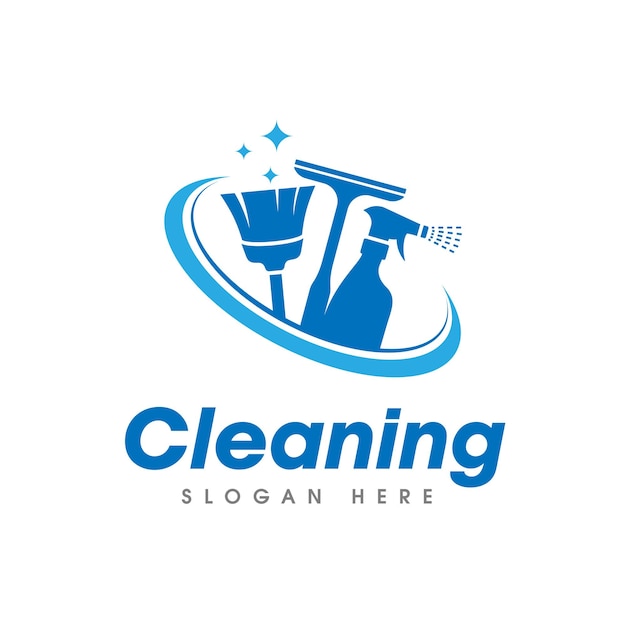 Vector cleaning service logo symbol icon design template