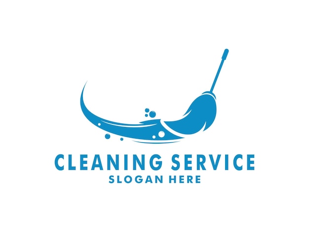 Вдохновение векторного дизайна логотипа службы уборки