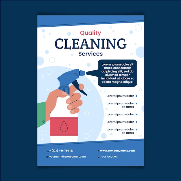 Cleaning service print template