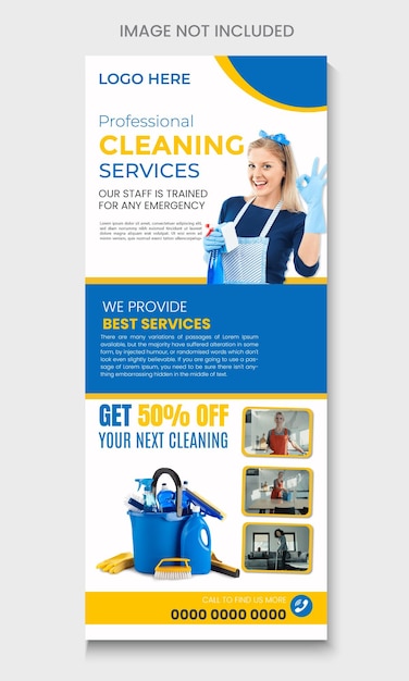 Vector cleaning service roll up banner