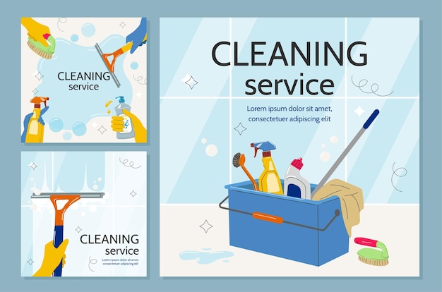 Cleaning service template vector