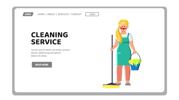 Cleaning service vector