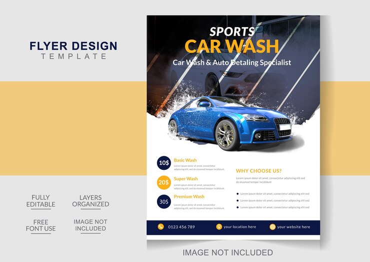 Cleaning services Business flyer design Fully editable printready file