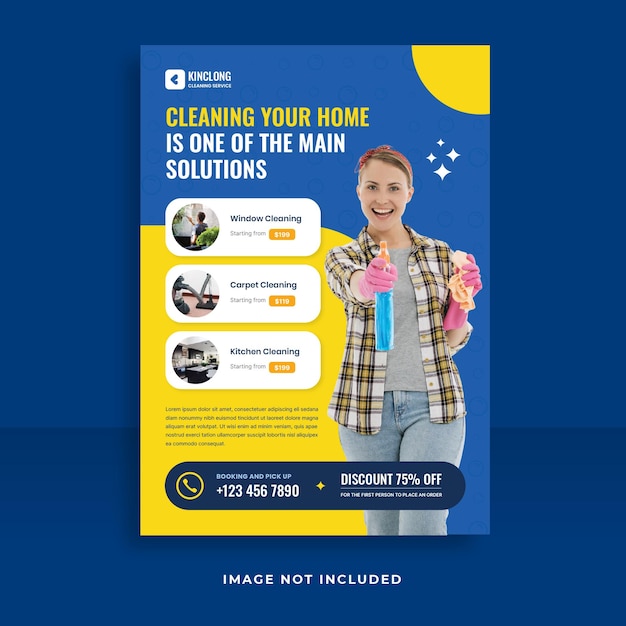 Vector cleaning services  flyer template