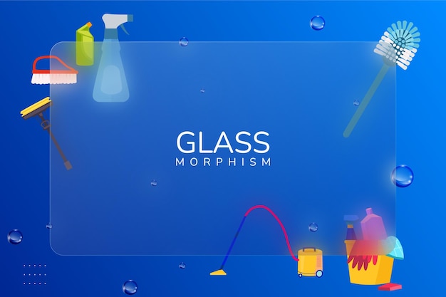 Клининговые услуги Glass Morphism Design