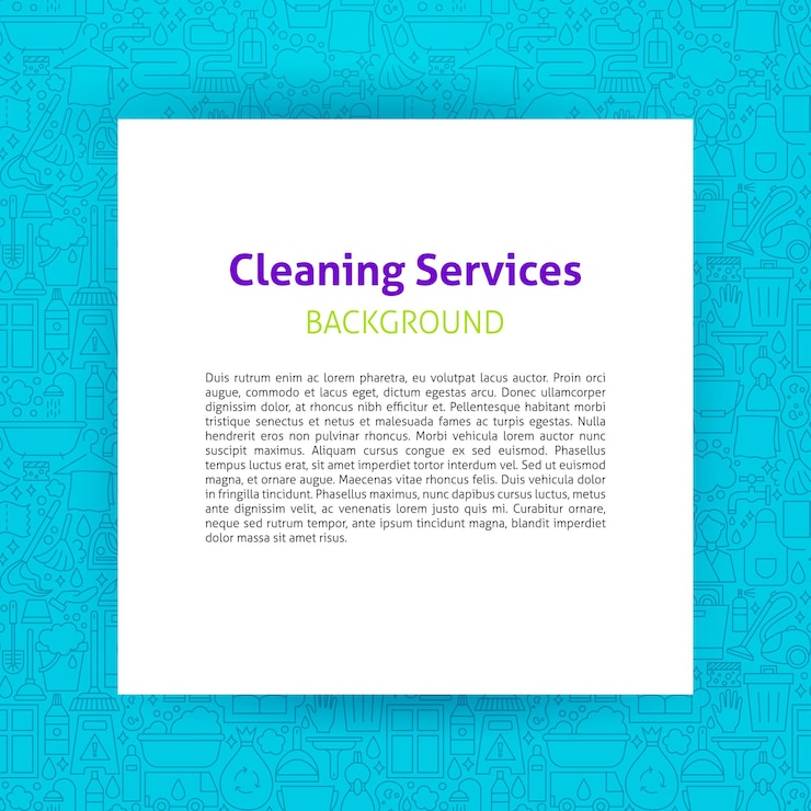 Vector cleaning services paper template. vector illustration of outline design.