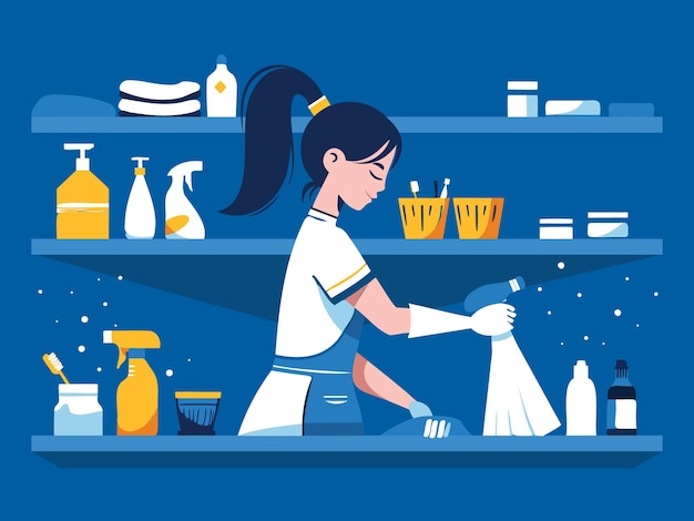 Vector cleaning services vector illustration professional cleaning and housekeeping services