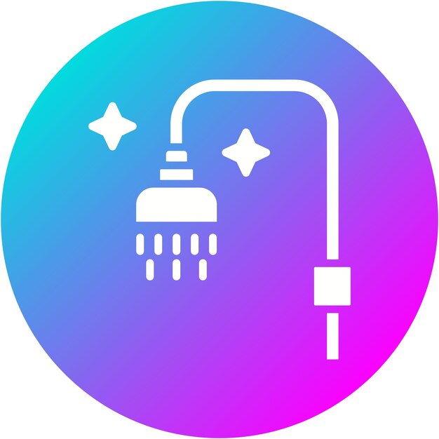 Vector cleaning shower vector icon can be used for cleaning and dusting iconset