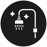 Vector cleaning shower vector icon can be used for cleaning and dusting iconset