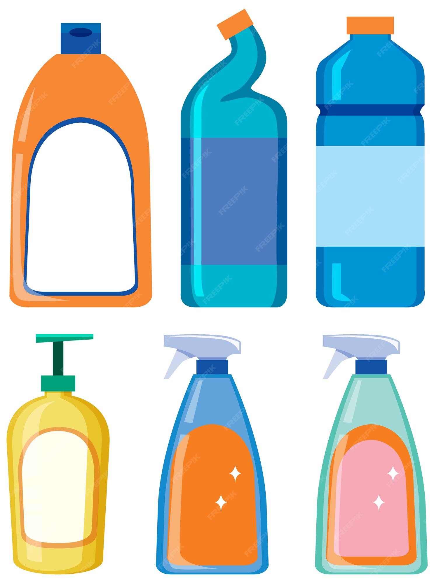 Premium Vector  Set of household supplies and cleaning products