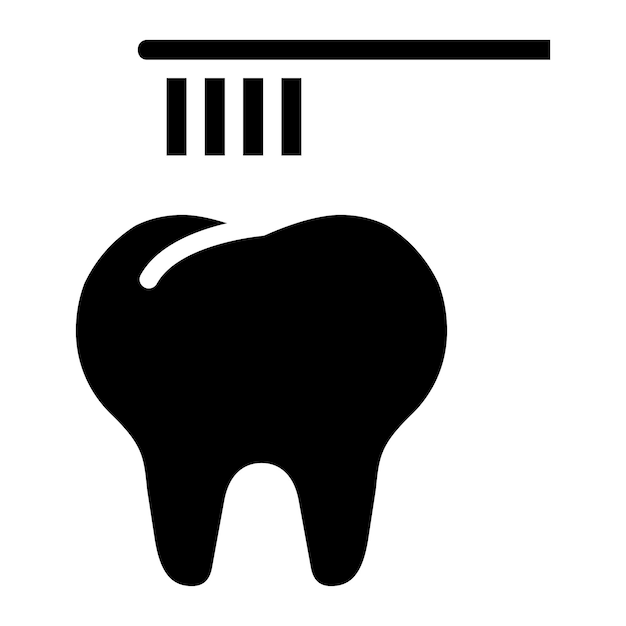 브러시 터 일러스트레이션 으로 치아 를 청소 하는 것