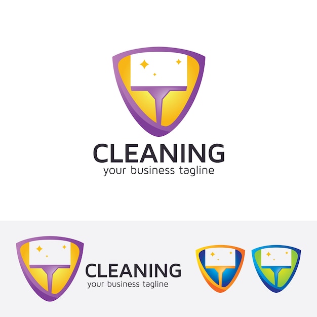 Cleaning vector logo template