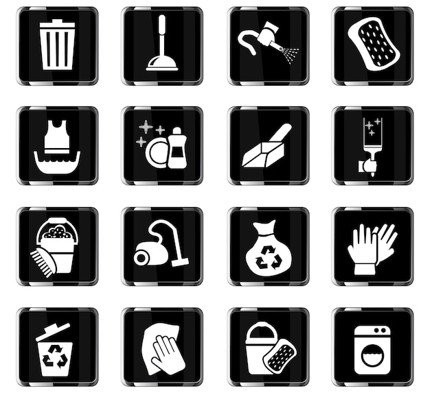 Cleaning web icons for user interface design