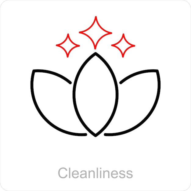 Cleanliness and cleaning icon concept