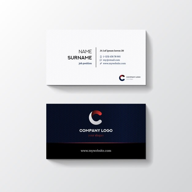 Clear business card 