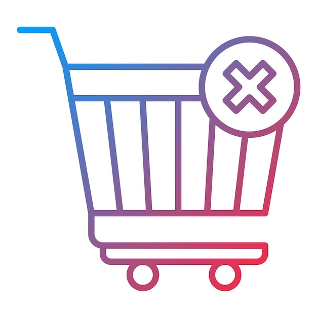 Vector clear cart icon vector image can be used for shopping and ecommerce