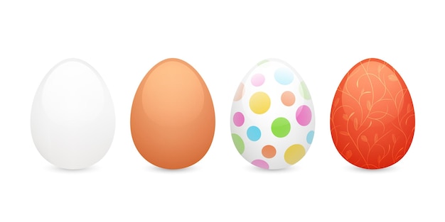 Clear and Colorful Easter Eggs Set