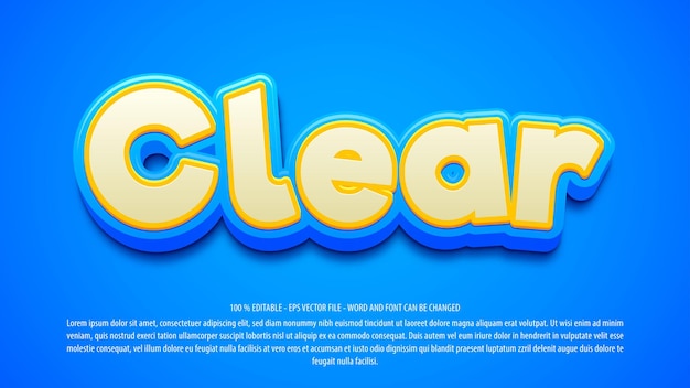 Clear editable text effect