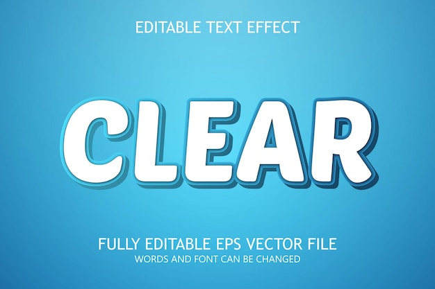 Clear editable text style effect