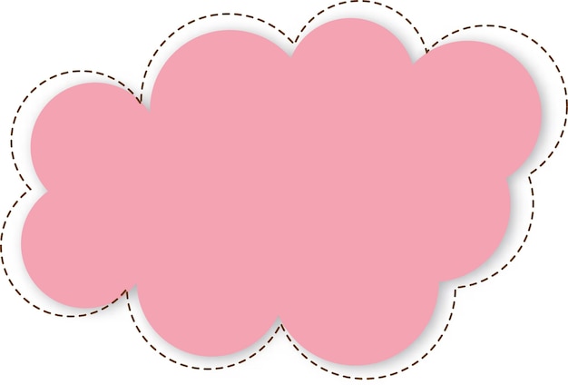 Vector clear empty boom comic speech bubble pop art style colored empty balloon message cloud colorful background sticker vector illustration conversation dialog colored pink space back