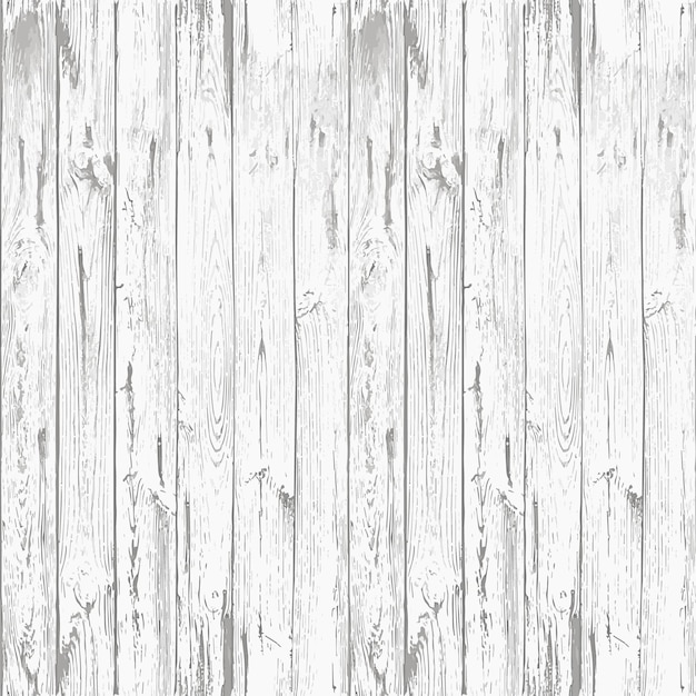 Vector clear old seamless white rustic wooden texture
