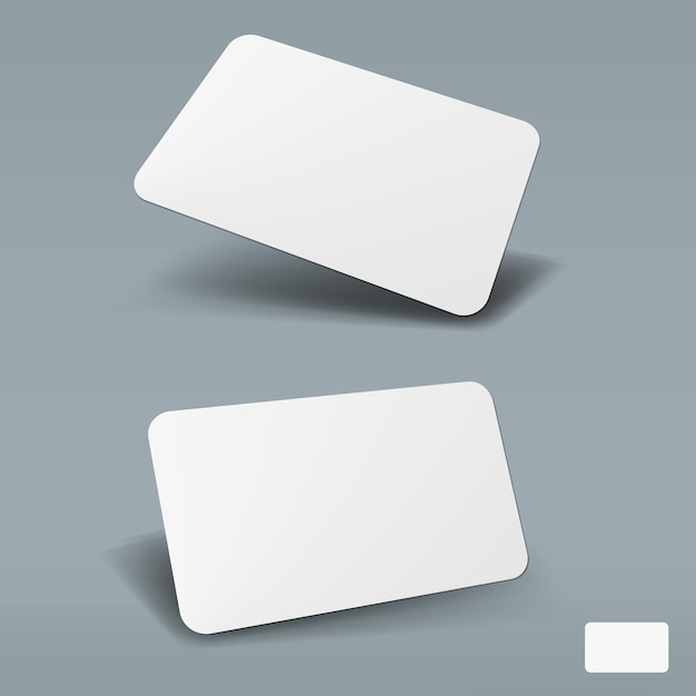 Vector clear simple flying gift card template on gray