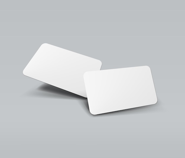 Vector clear simple flying gift card template on gray