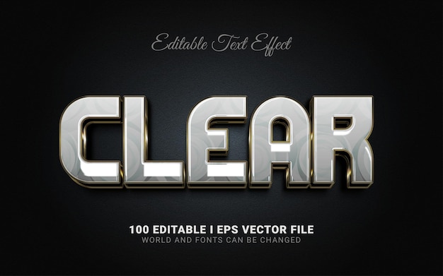 Clear text effect