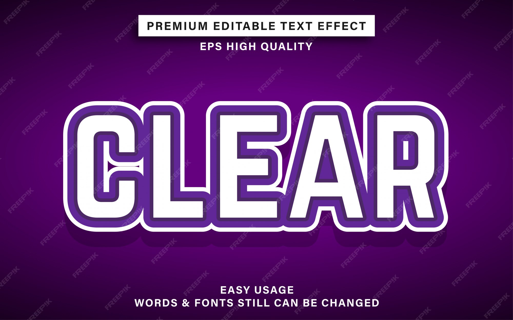 premium-vector-clear-text-effect