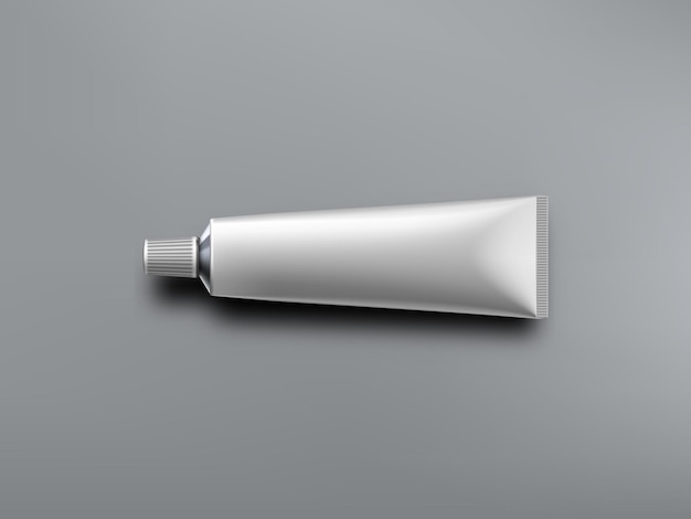 Clear Toothpaste White Plastic And Silver Tube