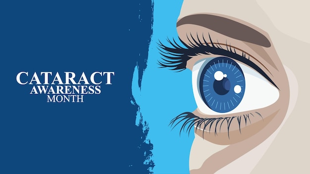 clear vision ahead national cataract awareness month design templet