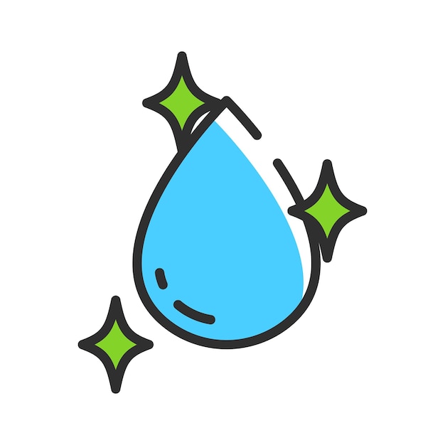 きれいな水のラインのアイコン 水のアイコンのロゴのデザインのベクトル