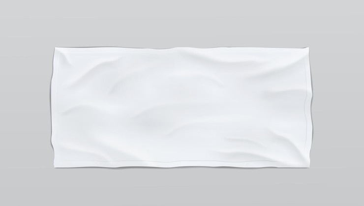 Vector clear white soft beach towel for branding