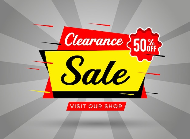 Premium Vector  Stock clearance sale banner design