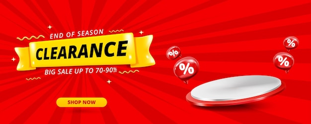 clearance sale banner template promotion sale banner for website flyer and poster