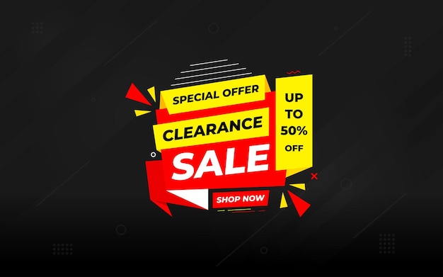 Clearance sale super offer sale banner sjabloon voorraad clearance achtergrond voorraad uit banner